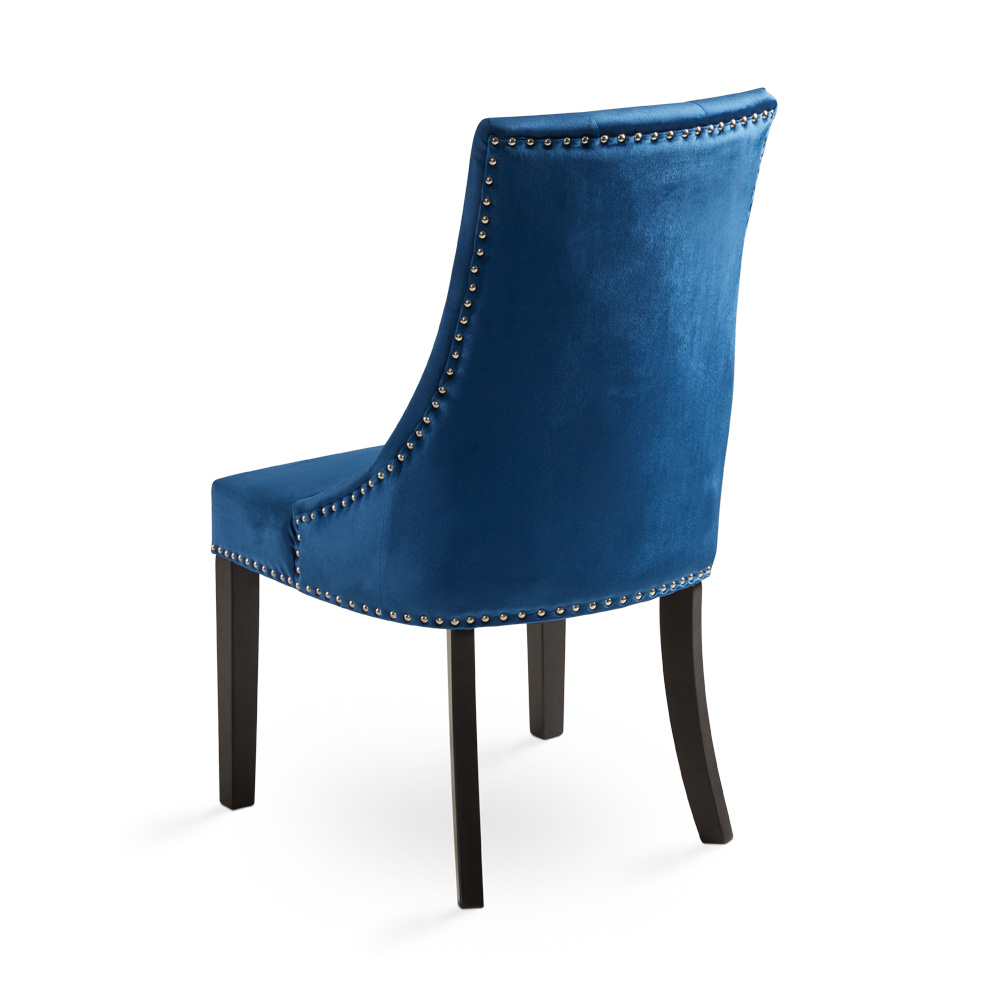 Rimzy Dining Chair: Blue Velvet